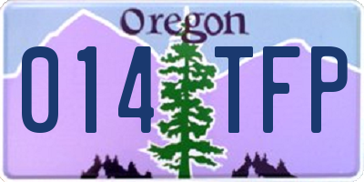 OR license plate 014TFP