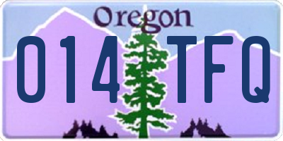 OR license plate 014TFQ