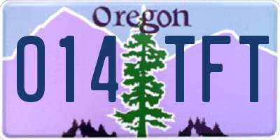 OR license plate 014TFT