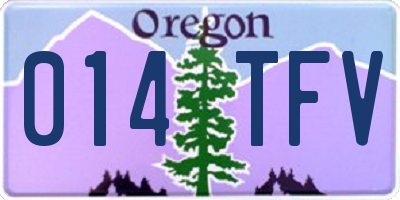 OR license plate 014TFV