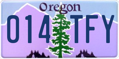 OR license plate 014TFY