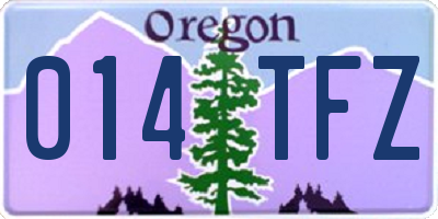 OR license plate 014TFZ