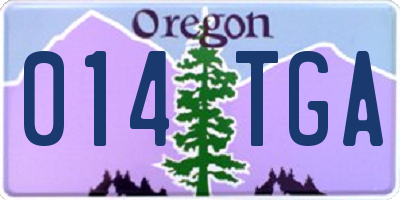 OR license plate 014TGA