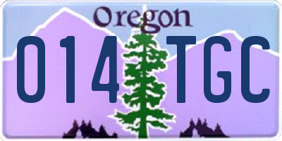 OR license plate 014TGC