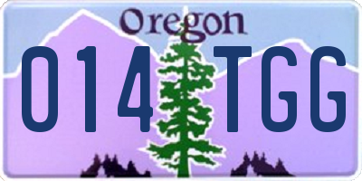 OR license plate 014TGG
