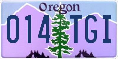 OR license plate 014TGI