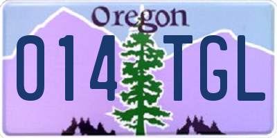 OR license plate 014TGL
