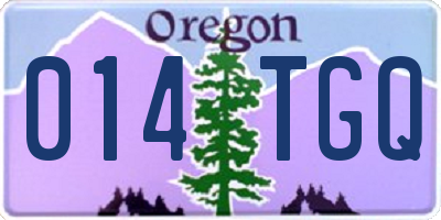 OR license plate 014TGQ
