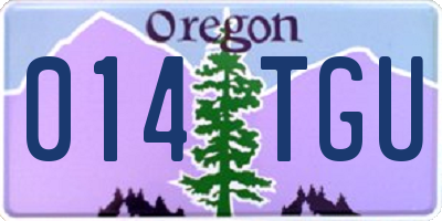 OR license plate 014TGU