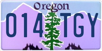 OR license plate 014TGY