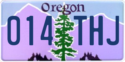 OR license plate 014THJ