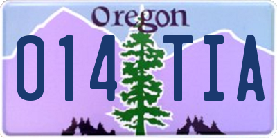 OR license plate 014TIA
