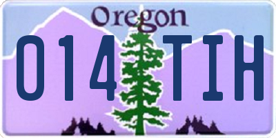 OR license plate 014TIH