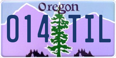 OR license plate 014TIL