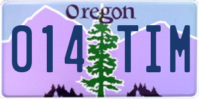 OR license plate 014TIM