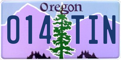 OR license plate 014TIN
