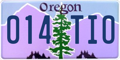 OR license plate 014TIO