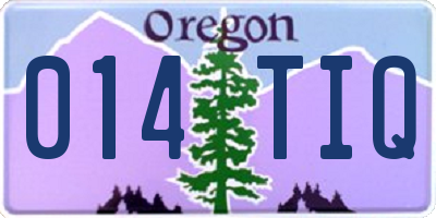 OR license plate 014TIQ