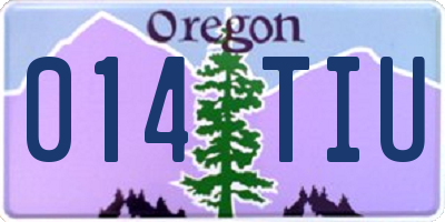 OR license plate 014TIU