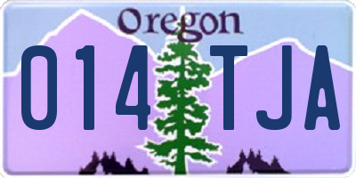 OR license plate 014TJA