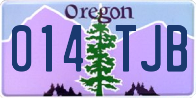 OR license plate 014TJB
