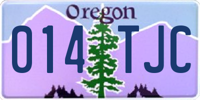 OR license plate 014TJC