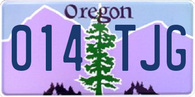 OR license plate 014TJG