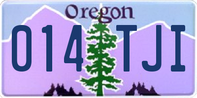 OR license plate 014TJI