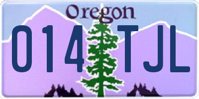 OR license plate 014TJL