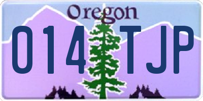 OR license plate 014TJP