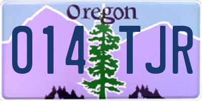OR license plate 014TJR