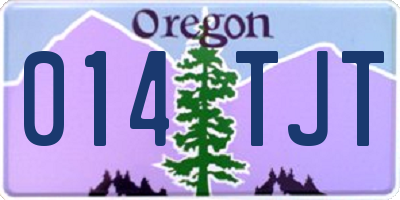 OR license plate 014TJT