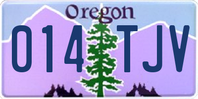 OR license plate 014TJV