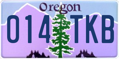 OR license plate 014TKB