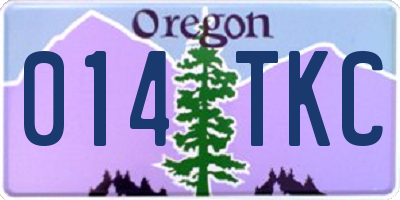 OR license plate 014TKC