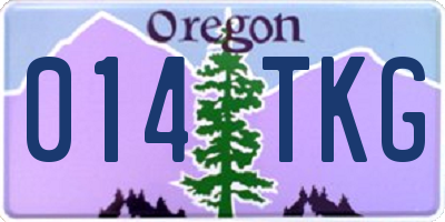 OR license plate 014TKG