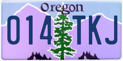 OR license plate 014TKJ