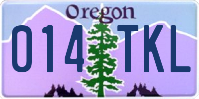 OR license plate 014TKL
