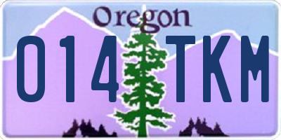 OR license plate 014TKM