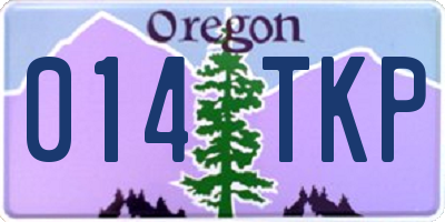 OR license plate 014TKP