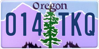OR license plate 014TKQ