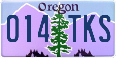OR license plate 014TKS