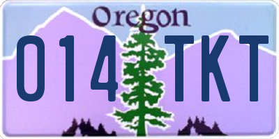 OR license plate 014TKT
