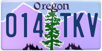 OR license plate 014TKV