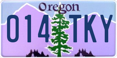 OR license plate 014TKY