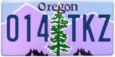 OR license plate 014TKZ
