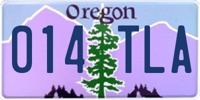 OR license plate 014TLA