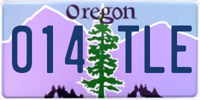 OR license plate 014TLE