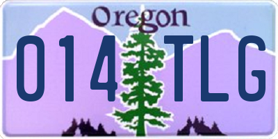 OR license plate 014TLG