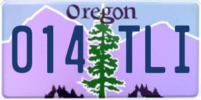 OR license plate 014TLI